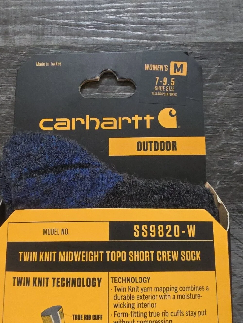 Carhartt Womens Twin Knit Midweight Short Crew Socks - Gray